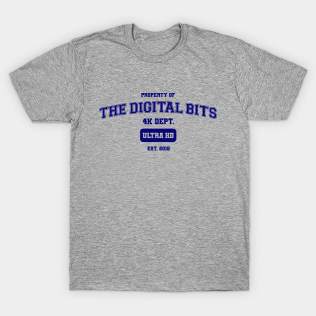 The Digital Bits 4K Athletics - Blue on Light T-Shirt by TheDigitalBits